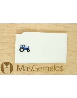 Gemelos para camisa Tractor azul agricola