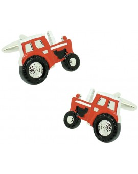 Gemelos para camisa Tractor rojo agricola