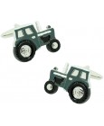 Cufflinks for shirt Agricultural military green tractor