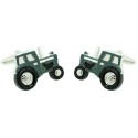 Cufflinks for shirt Agricultural military green tractor