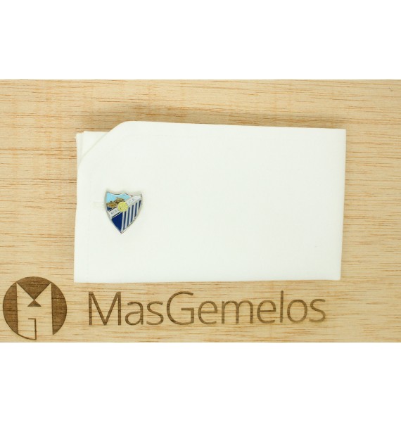 gemelos personalizados malaga club de futbol esmaltado