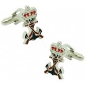 Cufflinks for shirt Navy plated infantry 