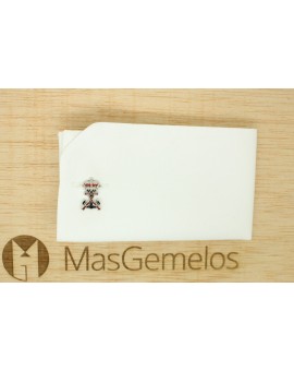 gemelos para boda infantería de marina plateado