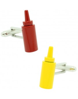 Ketchup and Mustard cufflinks