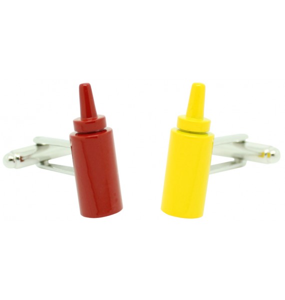 Ketchup and Mustard cufflinks