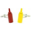 Ketchup and Mustard cufflinks