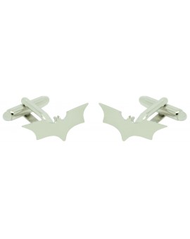 Gemelos para camisa Señal Batman plateada