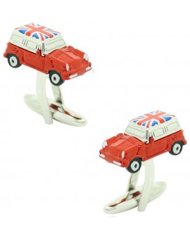 Gemelos Mini Cooper Rojo Bandera UK