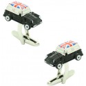 Gemelos para camisa Mini Cooper Negro Bandera UK