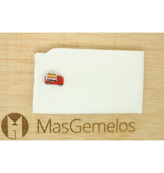 Gemelos para camisa de mini cooper Rojo 3D con bandera España