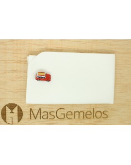 Boutons de manchette chemise mini cooper rouge 3D avec drapeau Espagne