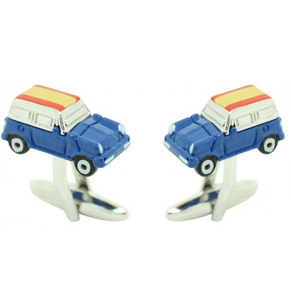 Gemelos para camisa Mini Cooper azul 3D - España