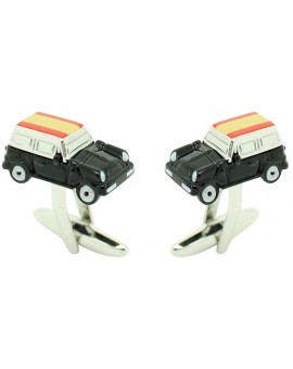 Gemelos para camisa Mini Cooper negro 3D - España 2