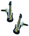 Gemelos para camisa Guitarra Eléctrica Azul Marino 3D