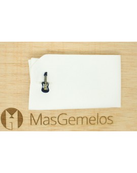 Cufflinks for shirt Navy Blue 3D Electric Guitar