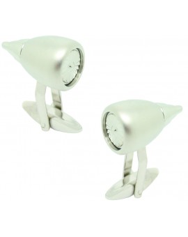 Gemelos para camisa Motor turbina Avión plateado