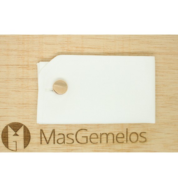 Pink gold round button