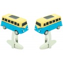 Cufflinks for light blue hippie van shirt 3D