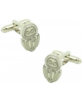 Gemelos para camisa Robot EVA plateado