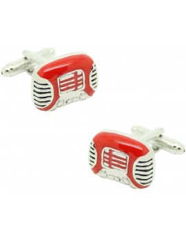 red Radio Cufflinks 