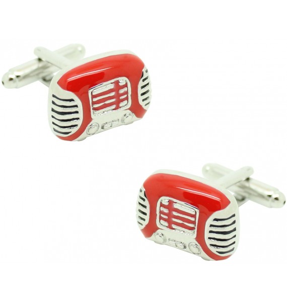 red Radio Cufflinks 