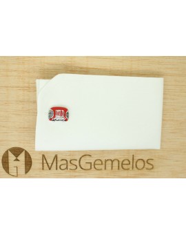 gemelos personalizados radio color rojo