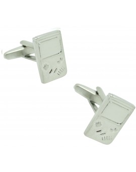 Gemelos para camisa Game Boy plateada