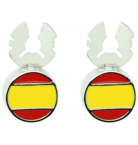 Knopfabdeckungen mit spanischer Flagge