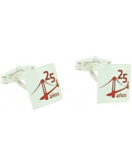 Cufflinks for shirt Sterling silver enameled based on image 2