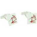 Cufflinks for shirt Sterling silver enameled based on image
