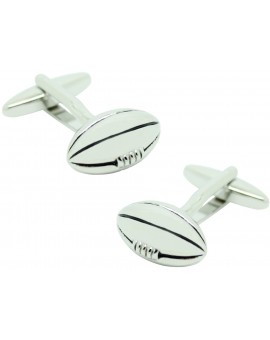 Silver Rugby Ball Cufflinks 