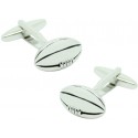 Silver Rugby Ball Cufflinks 