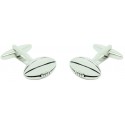 Silver Rugby Ball Cufflinks 
