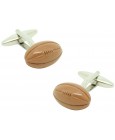 rugby brown 3D Cufflinks