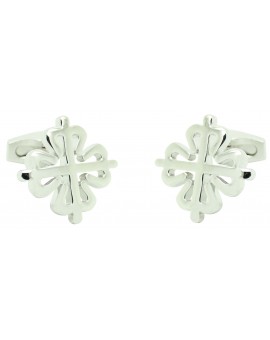 Cufflinks for shirt Cross of the order of silver Alcántara 2
