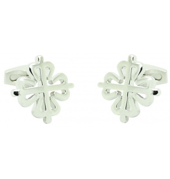 أزرار أكمام للقميص صليب الطلب من الكانتارا الفضية