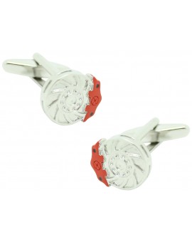 Red Disc Brake Cufflinks