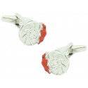 Red Disc Brake Cufflinks 