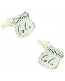 Gemelos para camisa Ruta 66 Plata de Ley 925 PREMIUM