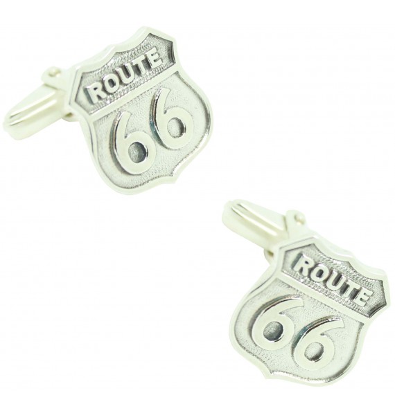Cufflinks for shirt Route 66 925 Sterling Silver PREMIUM