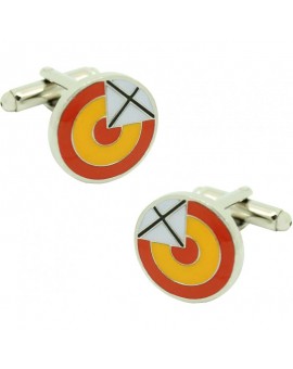 Gemelos para camisa escarapela España y Cruz de San Andrés