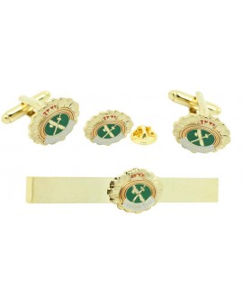 Pack Gemelos de camisa placa Guardia Civil con Pasador de corbata y Pin de solapa