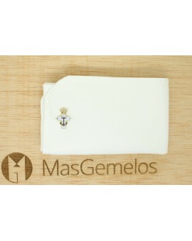 Abotoaduras de camisa com medalha cruzada de mérito naval e emblema b