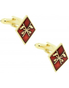 Gemelos para camisa emblema Caballería rombo