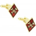 Gemelos para camisa emblema Caballería rombo