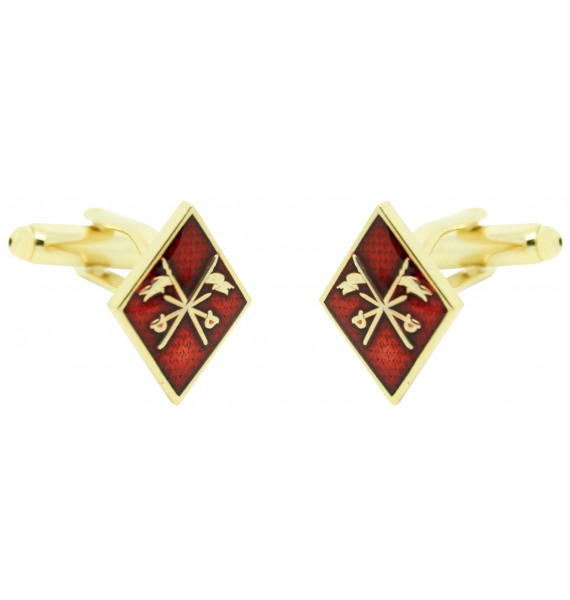 Gemelli per camicia emblema Cavalleria rombo