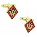 Gemelos para camisa emblema Infantería rombo