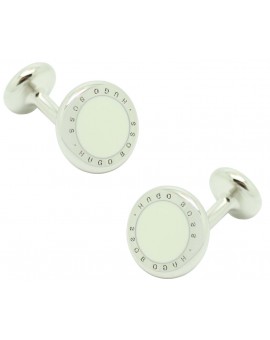 Gemelos Hugo Boss roundel letters dot - blanco