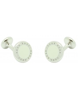 Gemelos Hugo Boss roundel letters dot - blanco 2