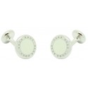 Cufflinks Hugo Boss roundel letters dot - white